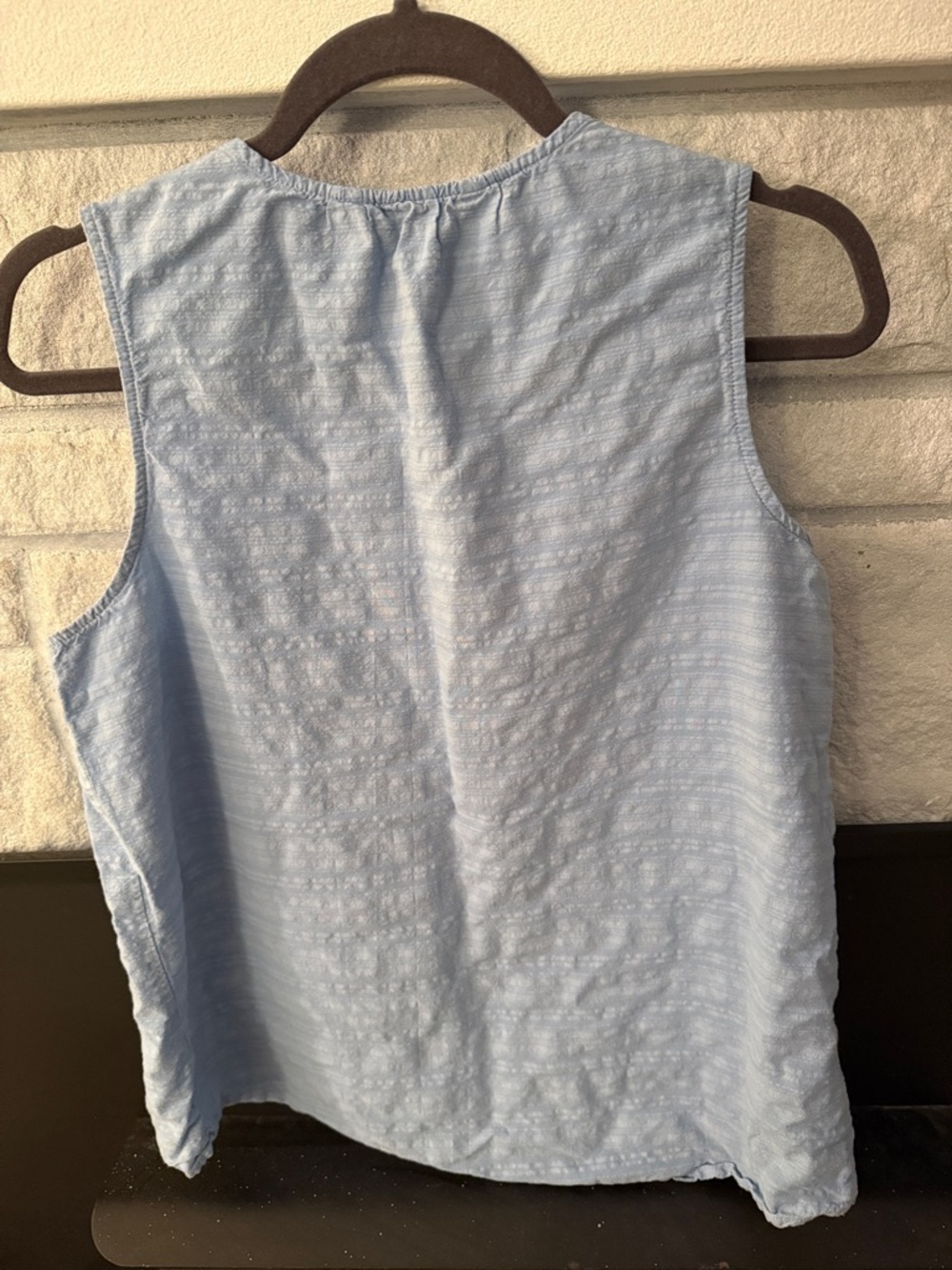 Sonoma Pale Blue Sleeveless V-Neck Tank Top summer beach casual lightweight sz M - Picture 3 of 5